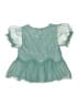 Mini Boden 100% Polyester Teal Short Sleeve Blouse Size 8 - 9 - photo 2