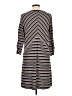 Apt. 9 Stripes Gray Casual Dress Size L - photo 2