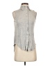 Bebe Gray Sleeveless Button-Down Shirt Size S - photo 1