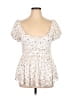 Arula Ivory Short Sleeve Blouse Size 0X - photo 1