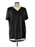 Amaryllis Black Short Sleeve Top Size L - photo 1
