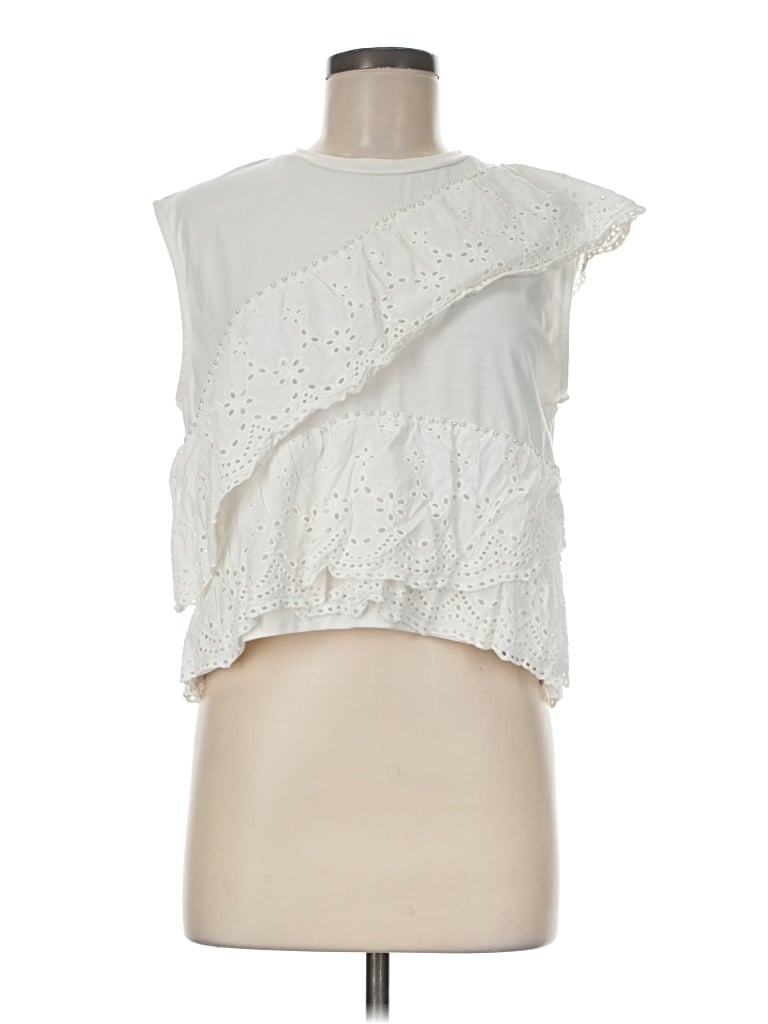 Pre-owned On Twelfth Sleeveless Blouse In White