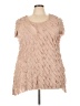Notations Tan Short Sleeve Blouse Size 3X - photo 1