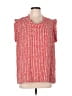 CAbi 100% Polyester Red Short Sleeve Blouse Size L - photo 1