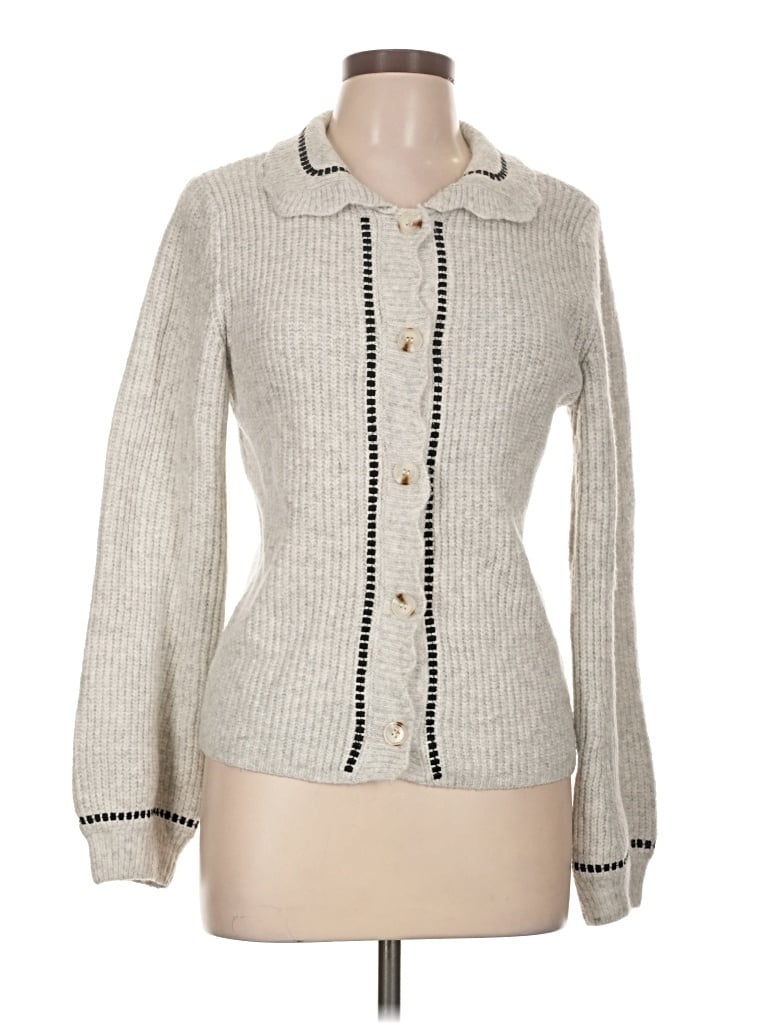 Pre-owned Willow & Wind Cardigan Sweater In Silver