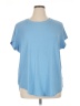 Natural Reflections 100% Polyester Blue Short Sleeve Top Size XL - photo 1