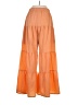Shein 100% Polyester Color Block Orange Casual Pants Size 6 - photo 2