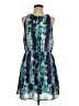 Mossimo 100% Polyester Tie-dye Teal Casual Dress Size L - photo 1