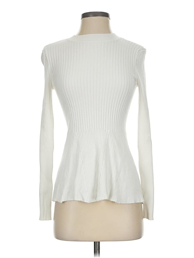Pre-owned Venus Turtleneck Sweater In White