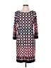 Apt. 9 Print Red Casual Dress Size L - photo 1