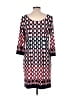 Apt. 9 Print Red Casual Dress Size L - photo 2