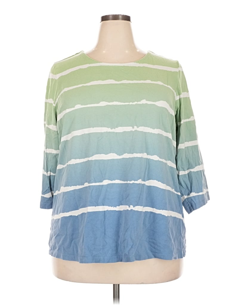 Pre-owned D&co. 3/4 Sleeve T-shirt In Blue