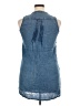 Faherty Blue Sleeveless Blouse Size XL - photo 2
