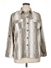Notations Animal Print Silver 3/4 Sleeve Blouse Size XL - photo 1