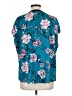 Torrid Floral Teal Short Sleeve Blouse Size Lg Plus (0) - photo 2