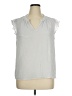 Calvin Klein Silver Sleeveless Blouse Size XL - photo 1