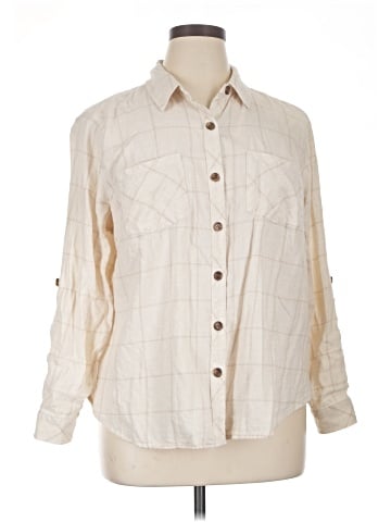 a.n.a. A New Approach Long Sleeve Button-Down Shirt (view 1)