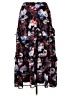 Torrid 100% Polyester Floral Black Casual Skirt Size 1X Plus (1) - photo 2