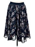 Torrid 100% Polyester Floral Blue Casual Skirt Size Med Plus (00) - photo 1
