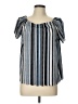 Elle Silver Short Sleeve Blouse Size M - photo 1