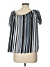 Elle Silver Short Sleeve Blouse Size M - photo 2