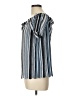 Elle Silver Short Sleeve Blouse Size M - photo 5