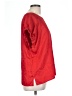 DKNY 100% Polyester Red Short Sleeve Blouse Size L - photo 4