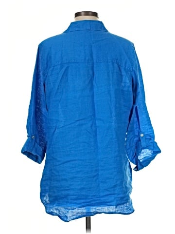 Sigrid Olsen 3/4 Sleeve Button-Down Shirt (view 2)