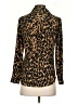 Halogen 100% Polyester Animal Print Gold Long Sleeve Blouse Size XXS - photo 2