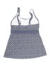 Unbranded Houndstooth Blue Swimsuit Top Size M - photo 2