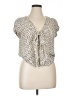 Max Studio 100% Polyester Ivory Short Sleeve Blouse Size XL - photo 1