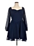 Shein 100% Polyester Solid Blue Cocktail Dress Size 1X - photo 1