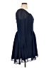 Shein 100% Polyester Solid Blue Cocktail Dress Size 1X - photo 4