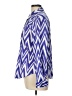 Chico's 100% Polyester Chevron-herringbone Blue Long Sleeve Blouse Size L - photo 5