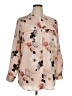 Calvin Klein 100% Polyester Floral Pink Long Sleeve Blouse Size 0X - photo 1