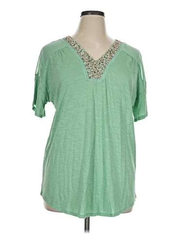 U-Knit Short Sleeve Blouse (view 1)