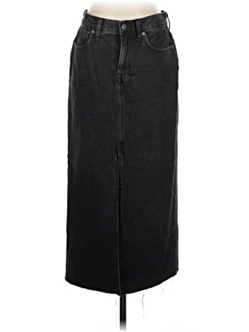 Madewell Denim Mid-Rise Maxi Skirt in Lunar Wash (view 1)