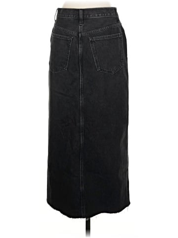 Madewell Denim Mid-Rise Maxi Skirt in Lunar Wash (view 2)
