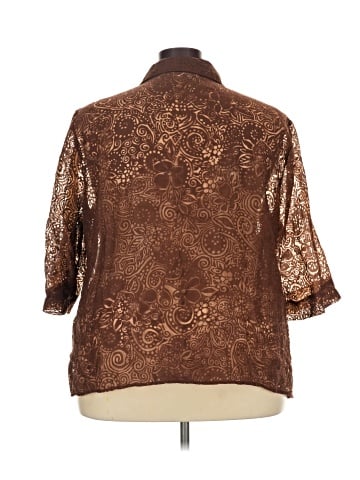 White Stag 3/4 Sleeve Button-Down Shirt (view 2)