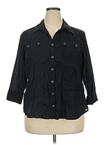 Style&Co 3/4 Sleeve Button-Down Shirt (view 1)