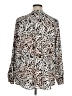 Calvin Klein 100% Polyester Animal Print Silver Long Sleeve Blouse Size 1X - photo 2