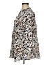 Calvin Klein 100% Polyester Animal Print Silver Long Sleeve Blouse Size 1X - photo 5