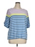 Ruby Rd. Stripes Blue 3/4 Sleeve T-Shirt Size 1X - photo 1