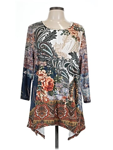 Zenergy by Chico's 3/4 Sleeve T-Shirt (view 1)