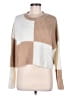 Jessica Simpson 100% Acrylic Color Block Tan Pullover Sweater Size L - photo 1