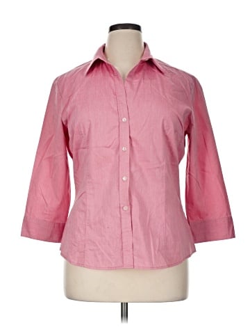 New York & Company 3/4 Sleeve Button-Down Shirt (view 1)