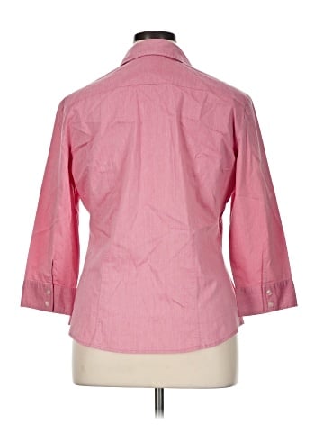 New York & Company 3/4 Sleeve Button-Down Shirt (view 2)