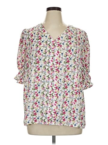 Jones New York Short Sleeve Blouse (view 1)