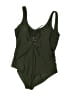 Mossimo Solid Green One Piece Swimsuit Size S - photo 1