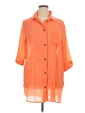 a.n.a. A New Approach 3/4 Sleeve Blouse (view 1)